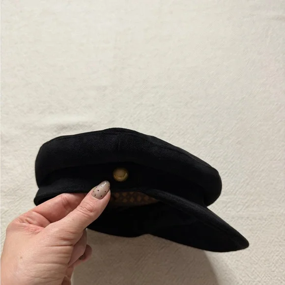 Lack Of Color Newsboy Cap Black Faux Suede Hat OS Festival Boho Grunge - Picture 3 of 6